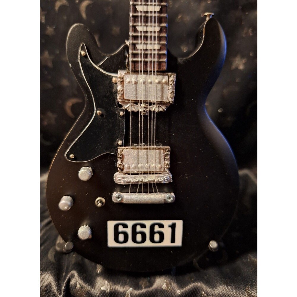 Axe Heaven Zacky Vengeance Satin Black ZV-524 Mini Guitar Replica - New